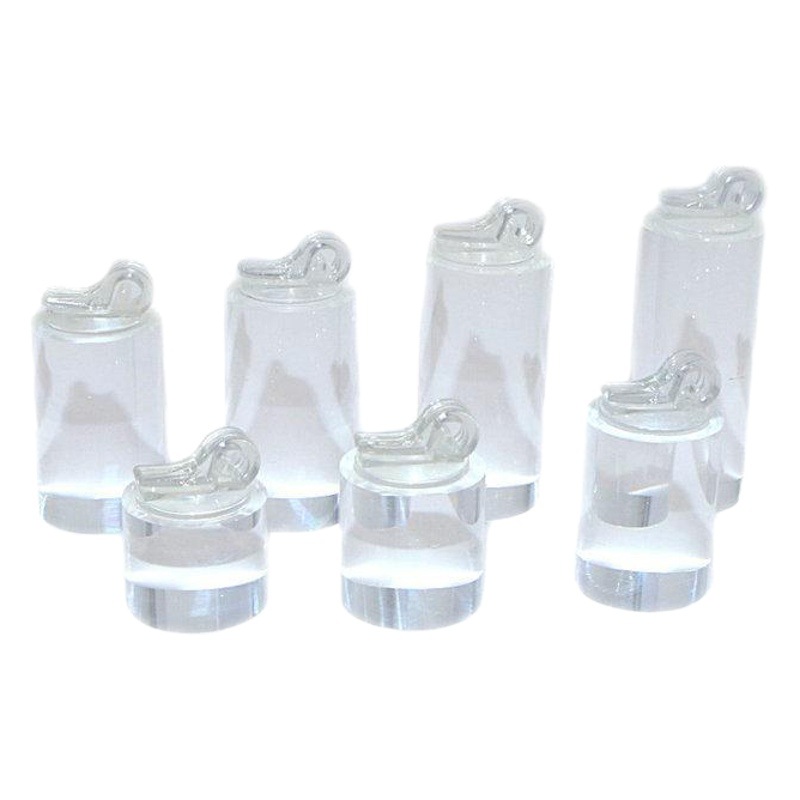 Seven-piece Set Acrylic Ring Display Stand Jewelry Jewelry Display Props Round Square Transparent Black