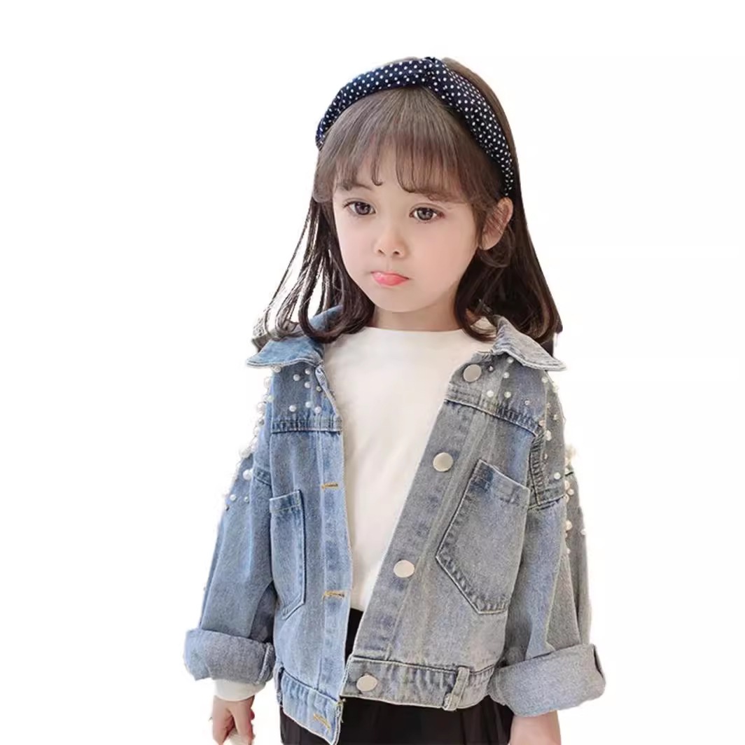 Picture of 2025 New Spring & Fall Girls' Denim Jackets, Kidsren's Clothing, Korean Style Trendyy Baby Girl's Fashionable Jackets 6465