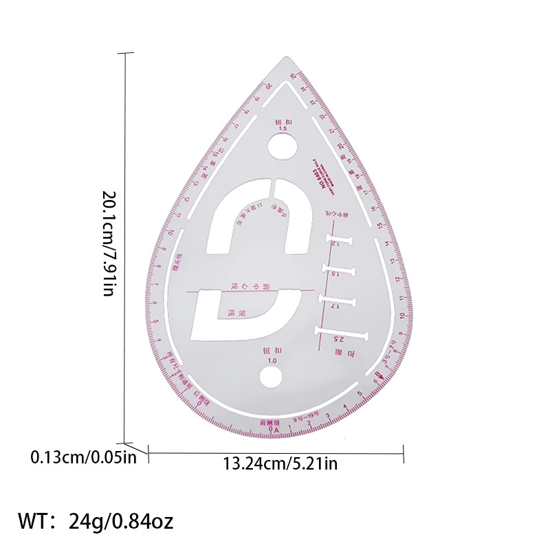 Picture of Pattern printing ruler clothing scale pattern making clothing curve cutting sewing tool multi-functional pattern printing ruler