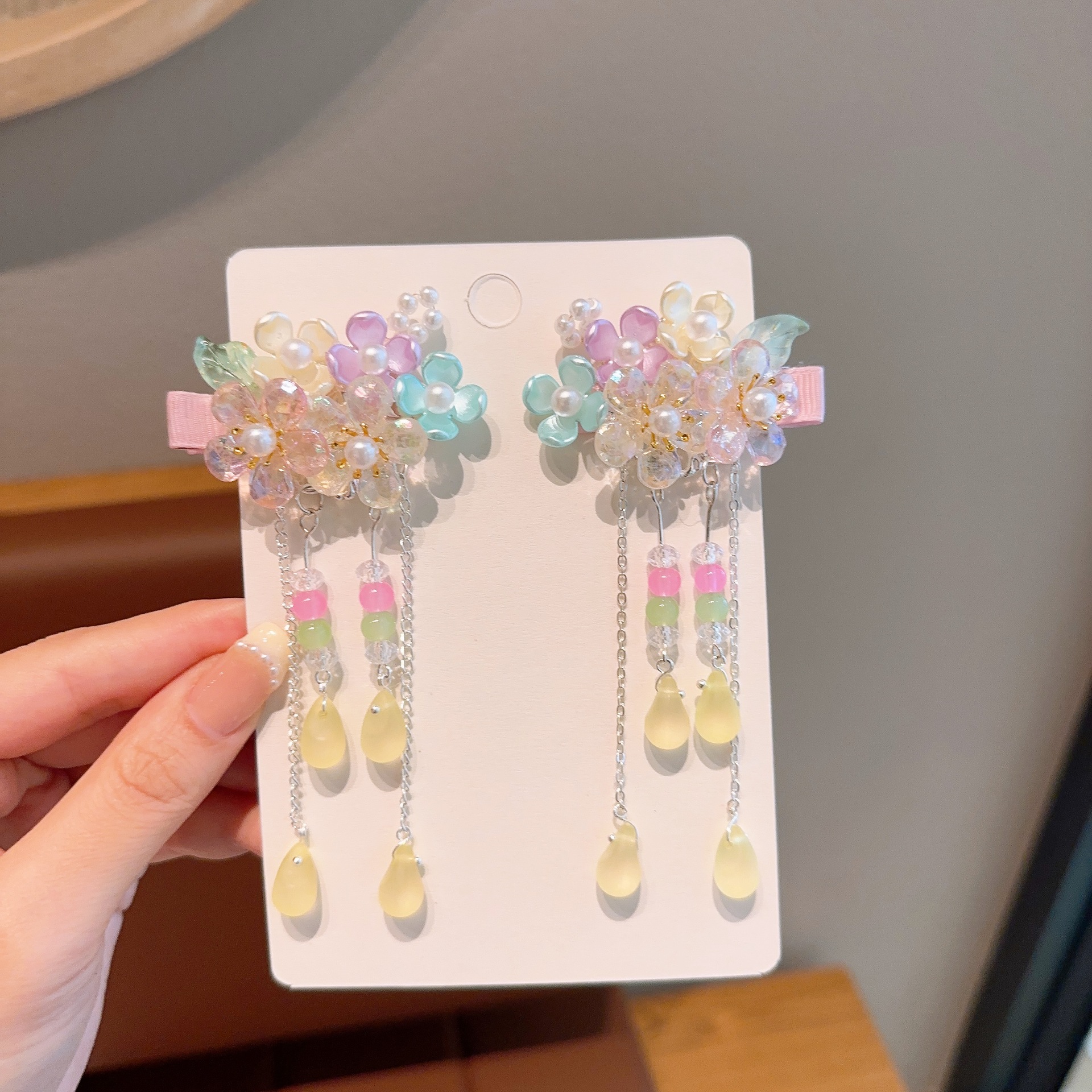 Picture of New Hanfu Headwear Children's Ancient Dress Princess Tassel Hairpin Chinese Style Little Girl's Antique Step Hairpin Headwear