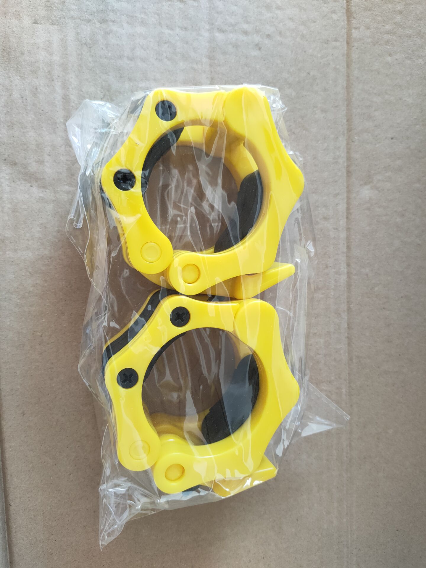 Picture of Nylon safety dumbbell barbell bar buckle professional fast Austrian bar card head high-grade 5cm plastic card head buckle lock