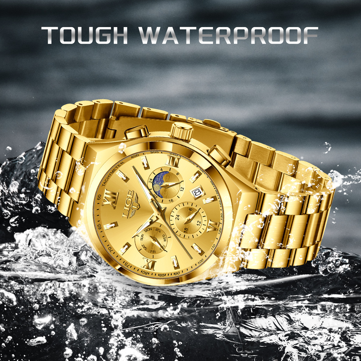 Picture of LIGE/LIGE Watch Cross-border Hot-selling Multifunctional Waterproof Quartz Watch Luminous Men's Watch Men's Watch