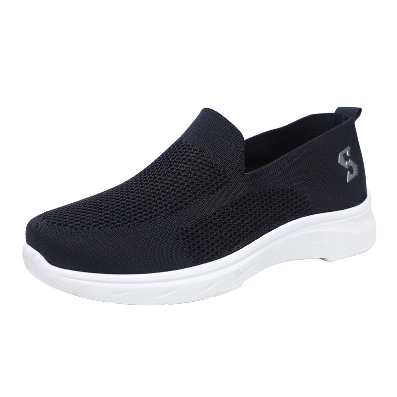 Picture of Spring and Autumn New Old Beijing Cloth Shoes for Men and Women Elderly Parents Slip-on Lazy Shoes with Lightweight and Breathable Soft Sole