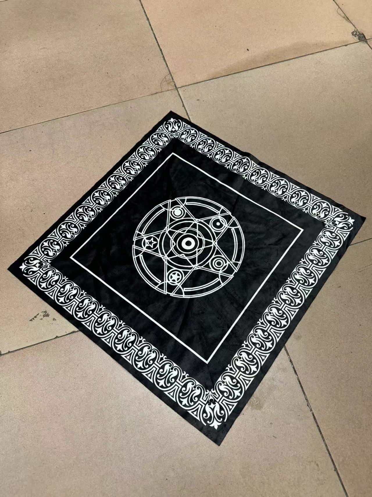 Picture of Wholesale Tarot Card Tablecloth Black Velvet Digital Printed Table Card Game Card
