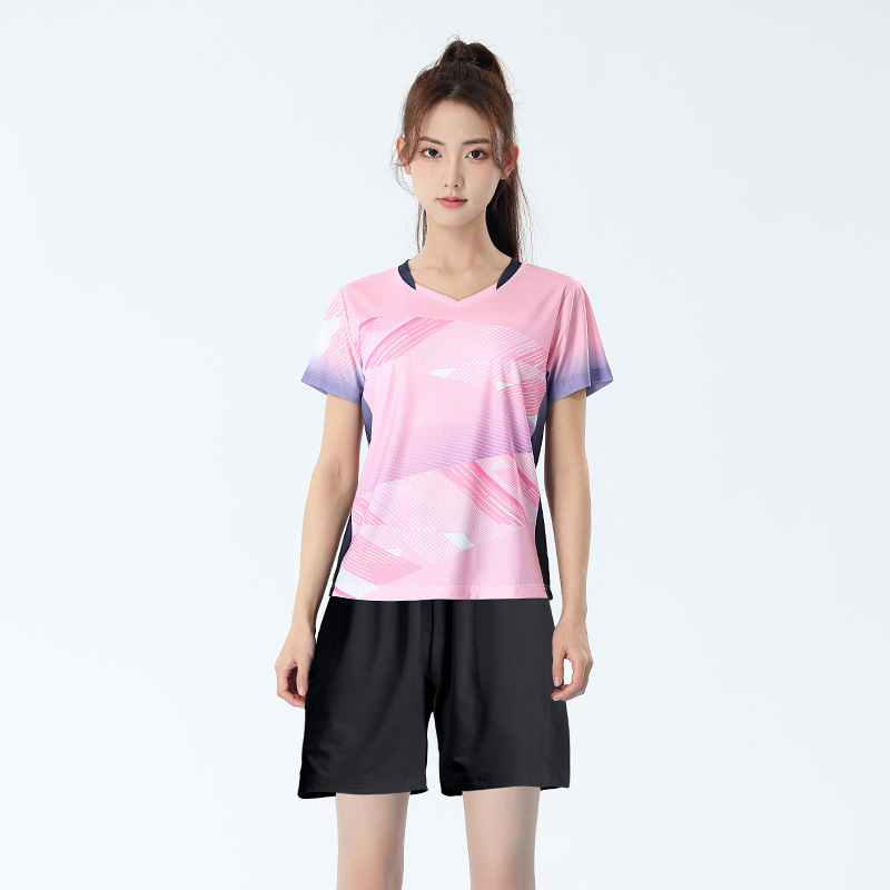 Picture of 2025 New Badminton Suit Women's Suit Quick-Drying Korean Version Men's Volleyball Table Tennis Game Training Team Suit Printing
