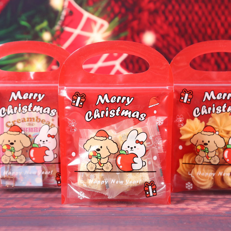 Christmas Eve Christmas Candy Cookie Sealed Packaging Bag Creative Cartoon Cute Version Gift Gift Packaging Bag