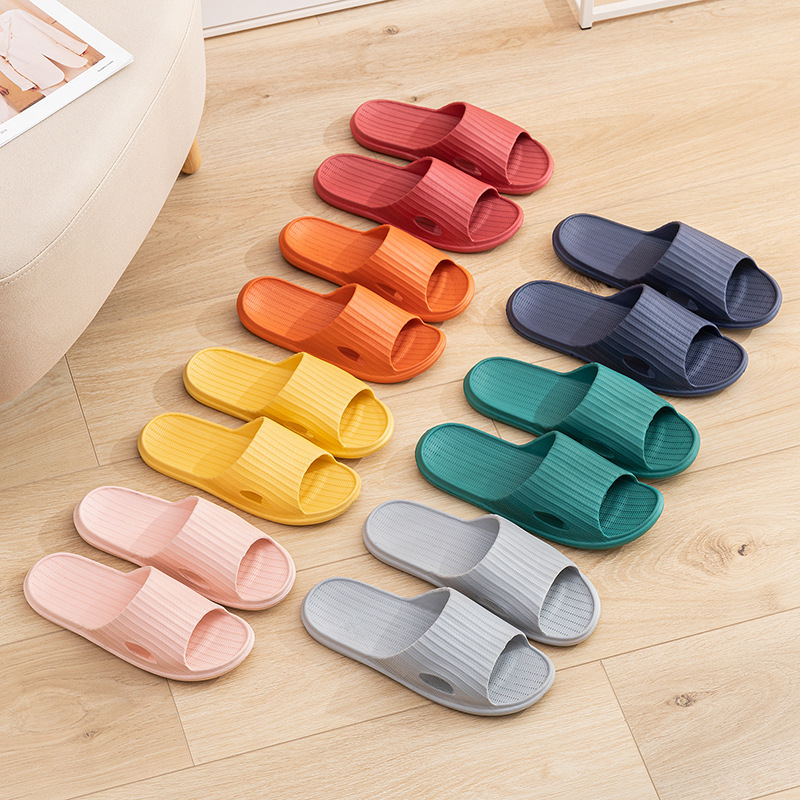 Soft bottom slippers wholesale high elastic simple lightweight slippers summer couple home EVA slippers one-piece delivery