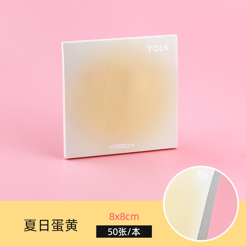 Picture of Ins style summer color egg yolk halo note sticker student hand account sticker simple gradient sticky note wholesale