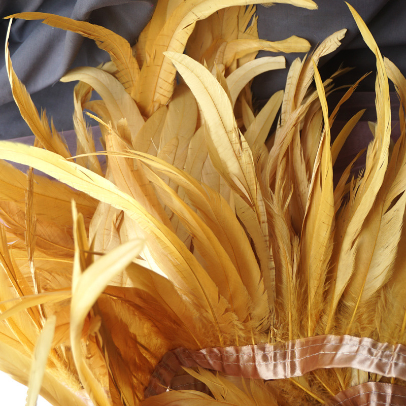 Picture of 2 m/bar cock tail cloth edge feather cloth strip performance clothing skirt cloth belt shawl feather decoration clothing accessories