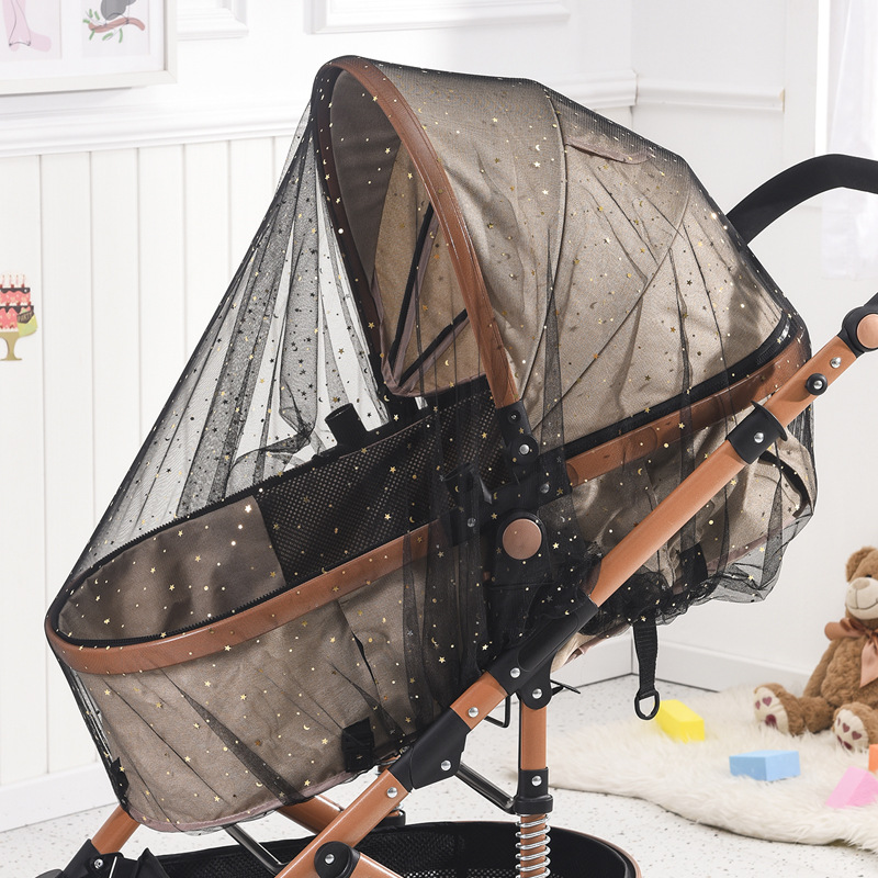 Picture of Baby carriage mosquito net full cover printed stroller mosquito net increased encryption baby umbrella anti-mosquito net mosquito net cover universal