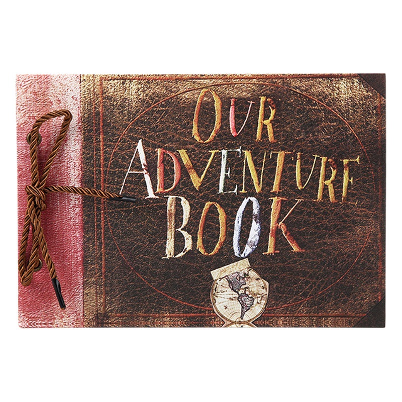 Amazon's Hot-Selling DIY Photo Album Travel Scrapbook Adventure Retro Kraft Paper Tether Loose-Leaf Album Shrinkage Outfit