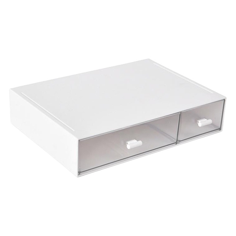 Drawer type cosmetic storage office desktop stationery finishing box free combination multi-layer stackable storage box
