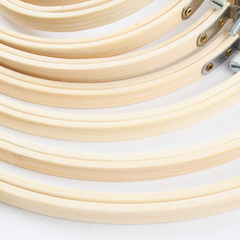 Picture of Factory supply bamboo embroidery tension DIY manual cross stitch embroidery auxiliary bamboo embroidery frame embroidery ring bamboo embroidery hoop wholesale