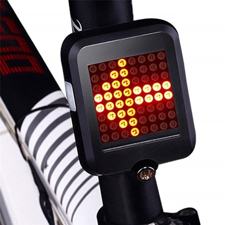 Picture of Bicycle Turn Signal Brake Light Mountain Bike Intelligent Sensor Automatic Brake USB Charging Projection Laser Tail Light