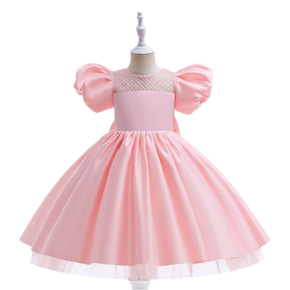 Foreign Trade Children's Wear Girl's Dress Princess Dress Little Girl Flower Girl's Wedding Puffy Yarn dress Birthday Party Dress