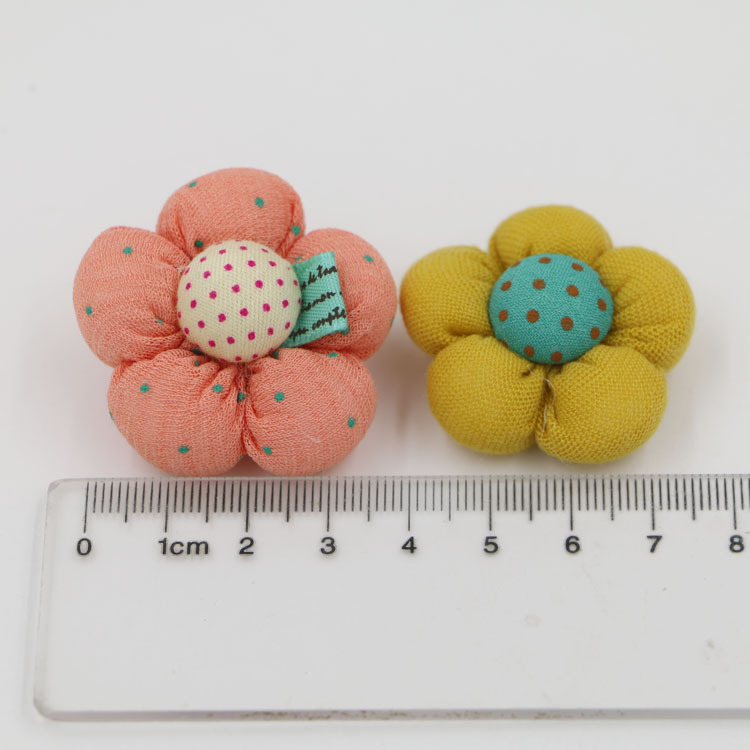 Picture of Handmade DIY jewelry accessories children hair accessories material wholesale baby hairpin fabric pumpkin flower shoes flower decoration