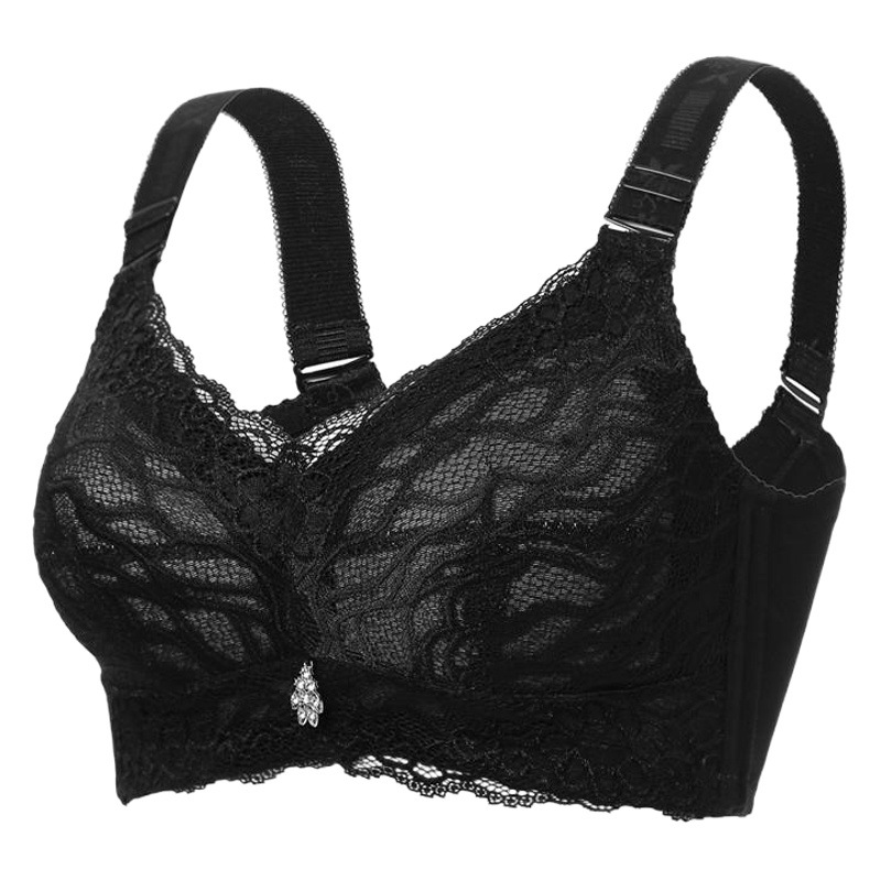 Full Cup without steel ring without sponge large chest small thin bra breathable anti-expansion Accessory breast adjustment underwear