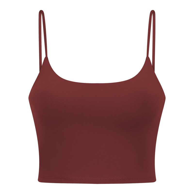 Picture of New Yoga Top Women's Sports Underwear with Chest Pad Thin Belt Beauty Back Fitness Vest Sling Yoga Clothing C5238