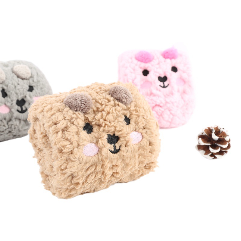 Winter Bear Floor Socks Home Socks Mid-tube Socks Sleep Socks Half-side Velvet Floor Socks Thickened Plush Socks