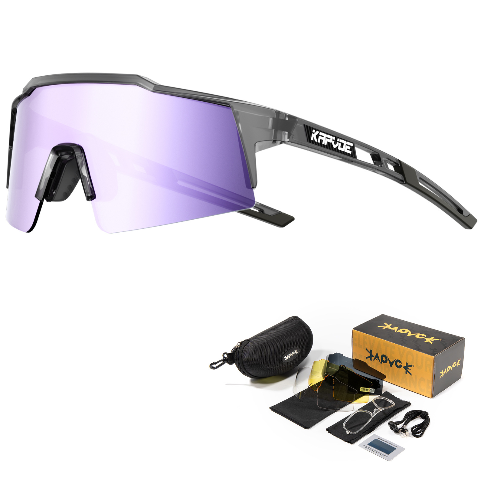 Picture of Kapvoe Cycling Glasses Four-Lens Set Bicycle Windproof Goggles Road Bike