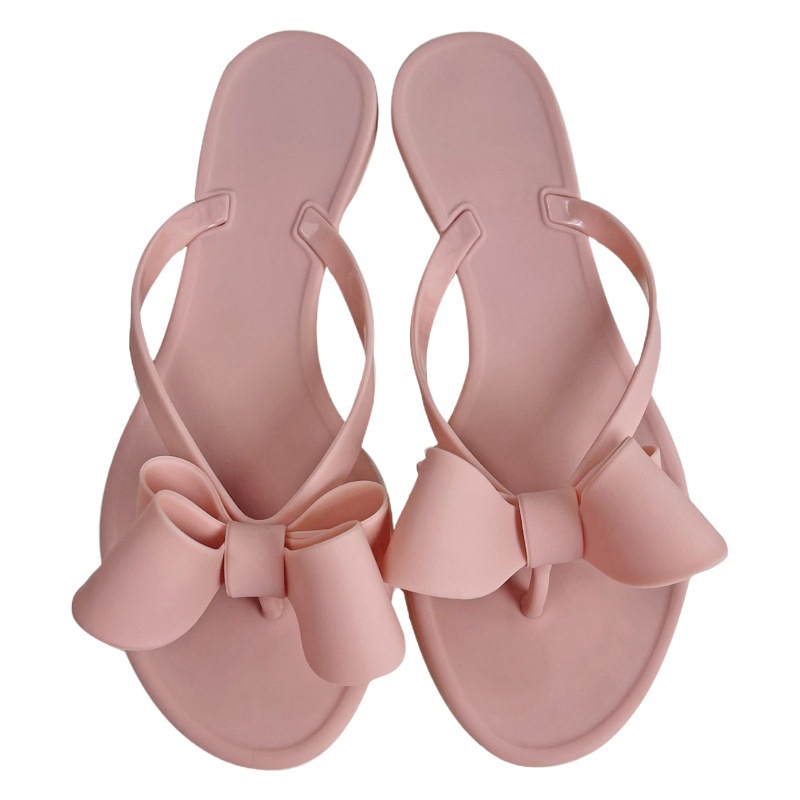 Aliexpress Hot Selling Export Frosted Jelly Butterfly Pvc Sandals Women's Flats Shoes Women's Affordable Fashion Plastic Summer