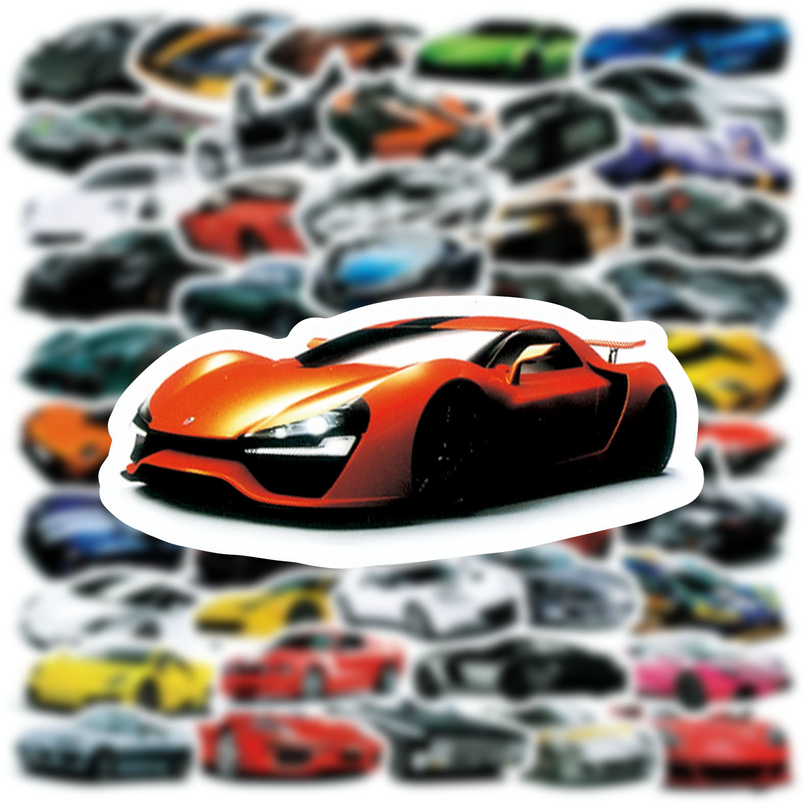 Picture of 50 pieces modified car JDM sports car graffiti stickers water Cup laptop waterproof luggage decorative stickers
