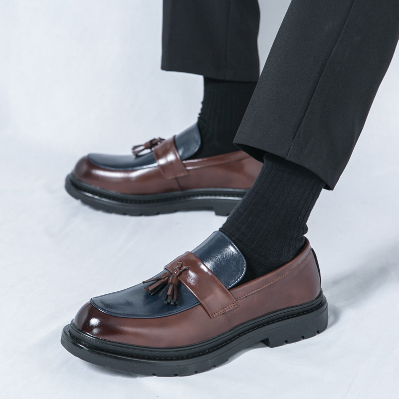 Cross-border plus size 2025 Men's Loafers Four Seasons New Casual Business Leather Shoes Fashion Men's Shoes Tassle Shoes