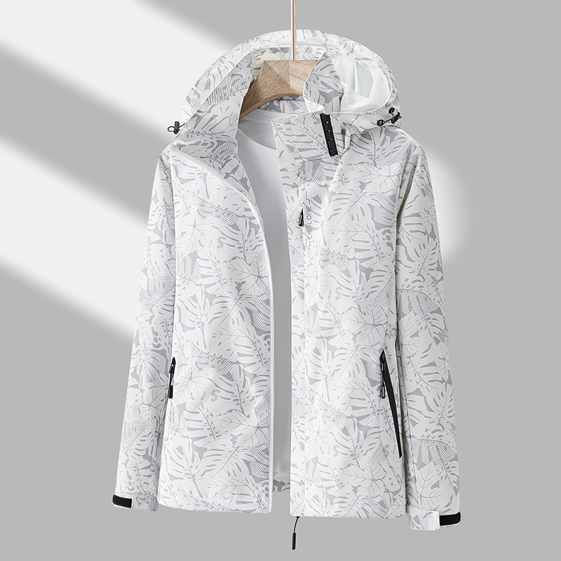 Picture of Outdoor Single-Layer Jacket Men's Windproof Water-Splashing Women's Camouflage Breathable Jacket Sports Running Mountaineering Suit Trendy Trenchcoat