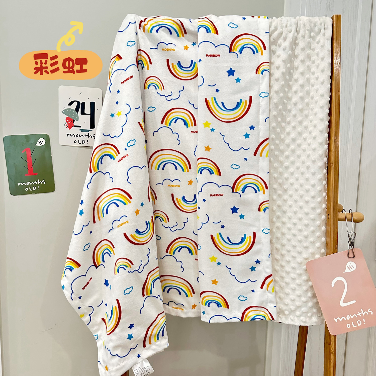 Picture of Children's Air Conditioning Quilt Doudou Soothing Small Hair Sleeping Blanket Washable Baby Lunch Break Quilt Four Seasons Sofa Blanket Cover Blanket