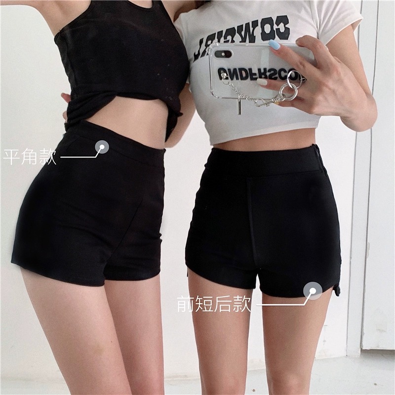 Slim Stretch za Spice Girl Same Tight J Black Shorts Lisa Hip Hop A Hot Pants Hip Bag Women's Dance Jazz