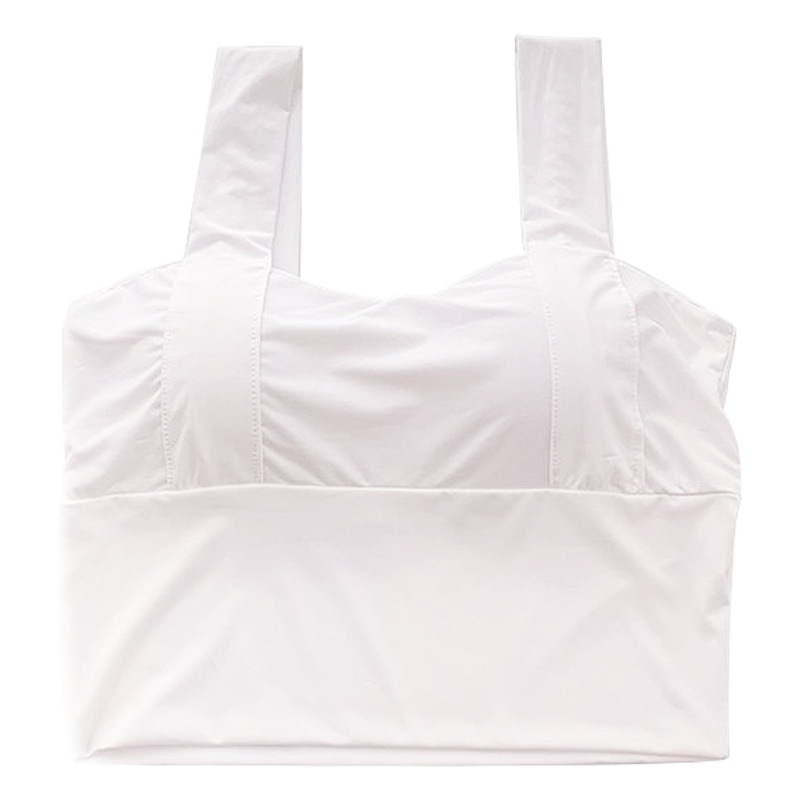  Beautiful Back Ice Silk Underwear Women's Bra Wrapping Chest Yoga Sports Bra Wide Shoulder Quick-drying Camisole Thin Vest