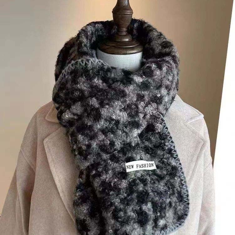 Picture of 2024 New Factory Scarf Women's Winter Korean Style All-match Leopard Print Scarf High-grade Cashmere Thickened Warm