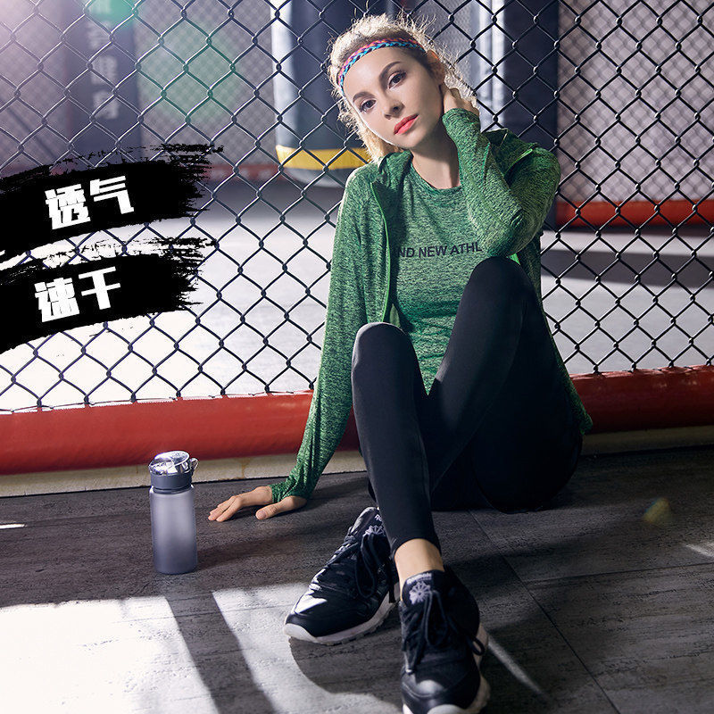 Picture of Professional yoga clothes women's summer thin elegant sexy beginner fairy gym quick-drying mesh sports suit