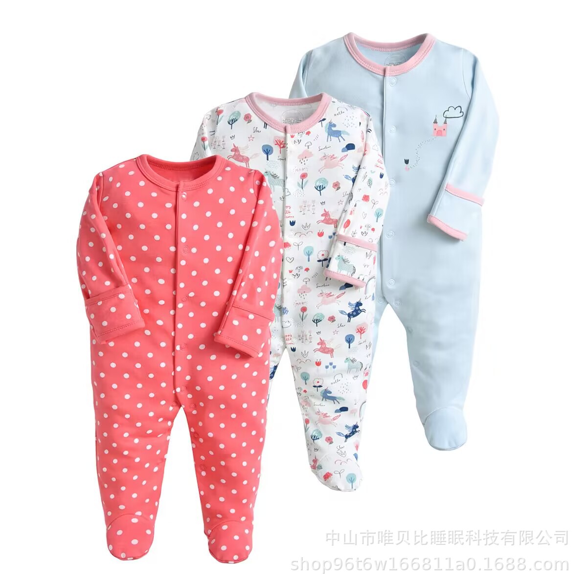 Picture of Baby's jumpsuit spring, summer, autumn and winter 0-12 months newborn's pure cotton Harbin clothes baby's base long crawling clothes