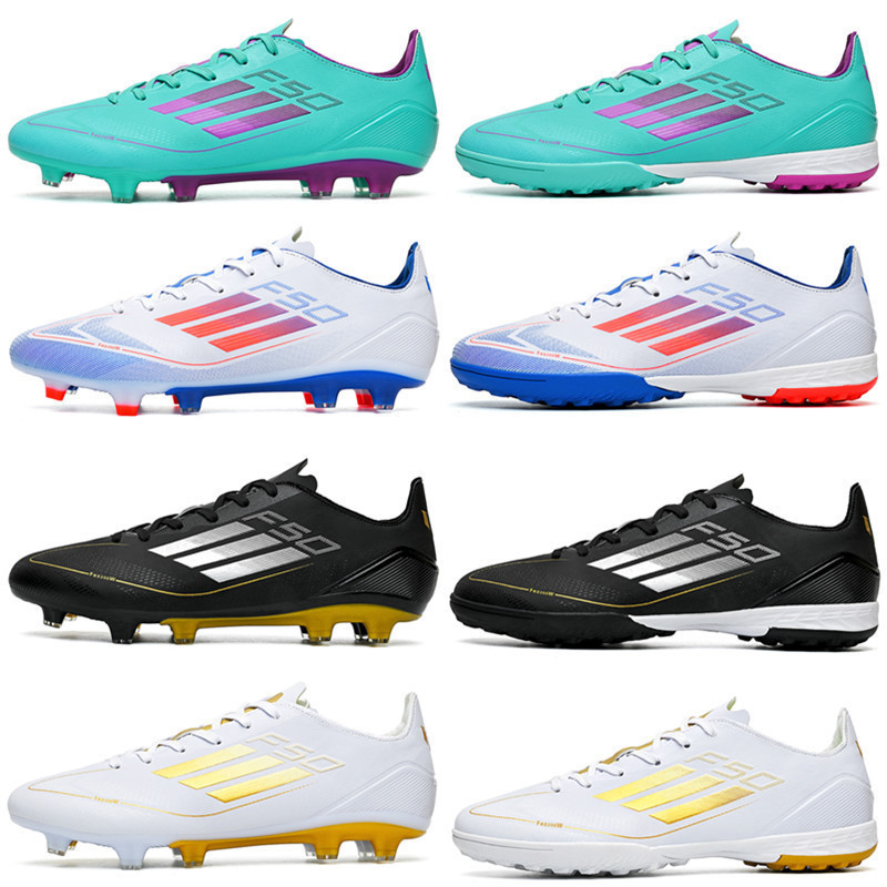 Cross-border Messi F50 football boots TF studded artificial turf AG spiked leather shoes for boys, girls, children, and students training shoes