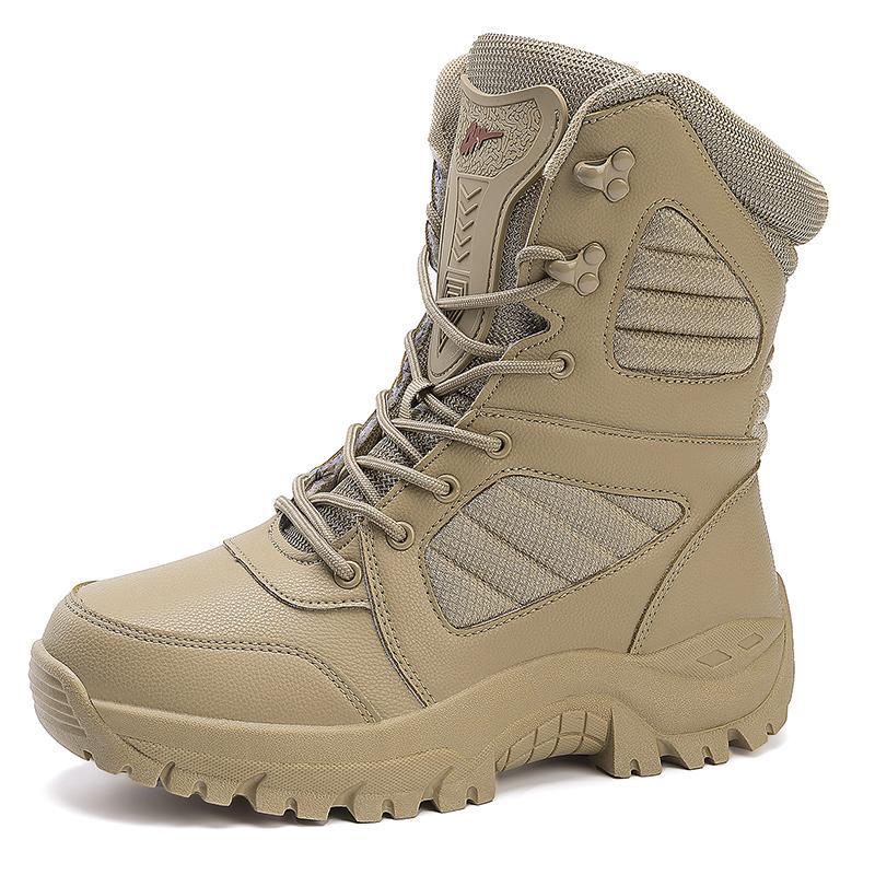 Winter fleece-lined Thickened Snow Boots Men's Outdoor Waterproof Non-slip High-top Cotton Boots Northeast Mountaineering Men's Cotton Shoes