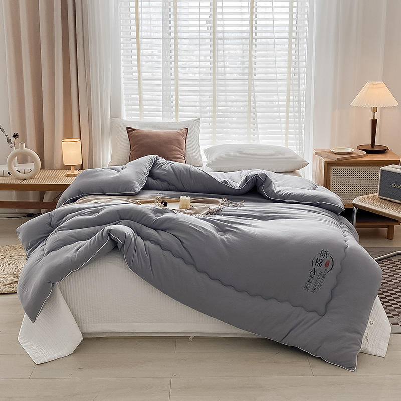 Picture of Class A Raw Cotton Soybean Fiber Quilt Japanese Soybean Quilt Spring and Autumn Quilt Core Thickened Winter Quilt Student Quilt Gift Quilt