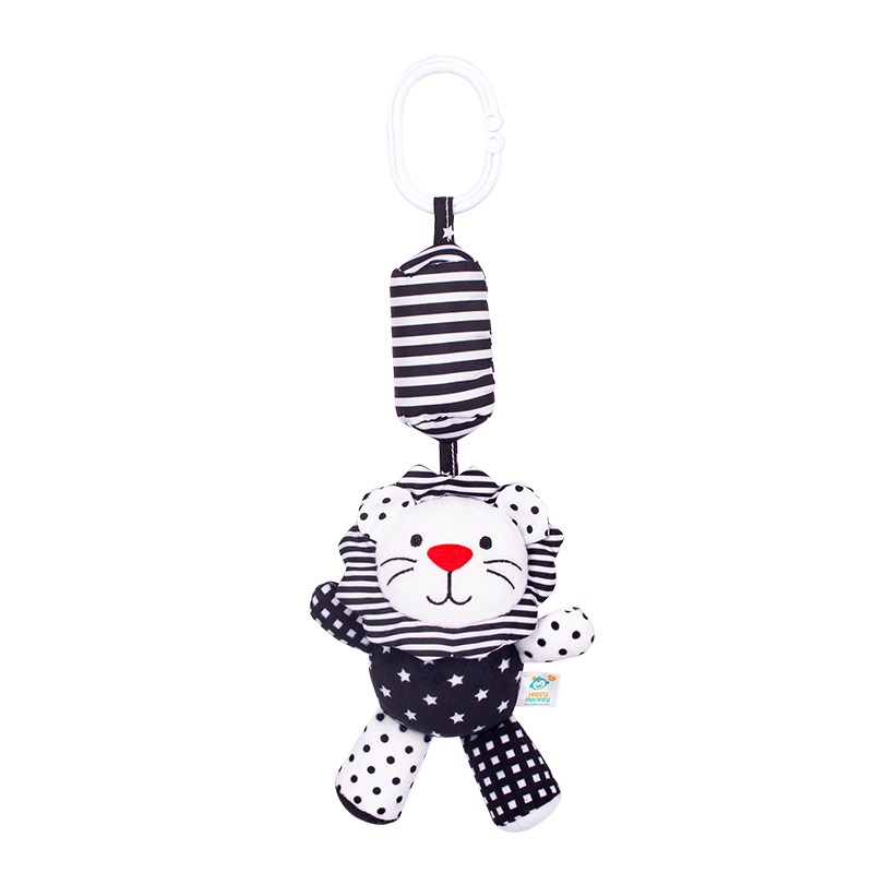 Picture of Happy Monkey Happy Monkey King Baby Toy Cartoon Rattle Lathe Hanging Animal Black and White Wind Chime