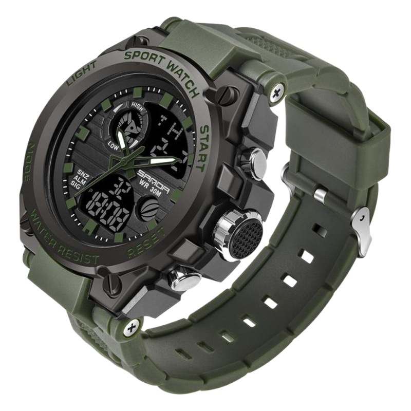 Sanda Export Popular Large Dial Sanda 739 Male Student Fashionable Multi-Functional Dual Display Waterproof Digital Watch