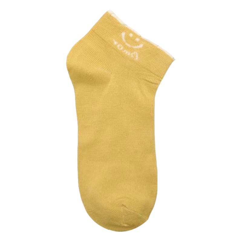 Factory wholesale socks women bubble mouth cute Japanese spring and summer Smiley lace socks shallow polyester candy colored socks