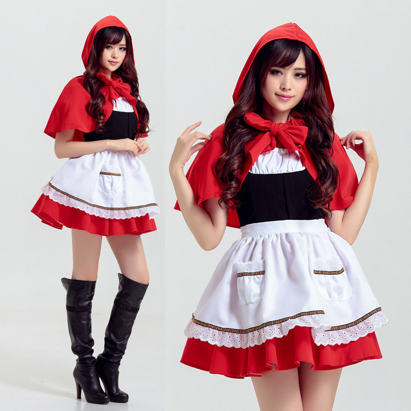 Halloween Little Red Riding Hood Cosplay Anime Party Costume Cosplay Game Costume Maid Maid Show Costume