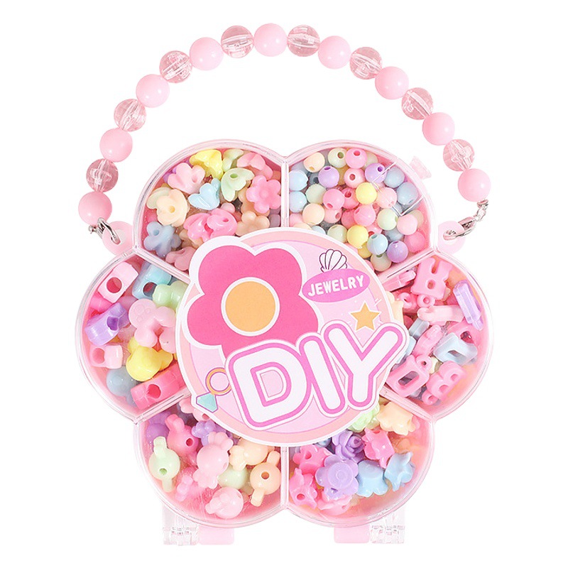 Cross-Border Kidsren's Toys Girls Play House Dress up DIY Jewelry Beaded Handbag Jewelry Box