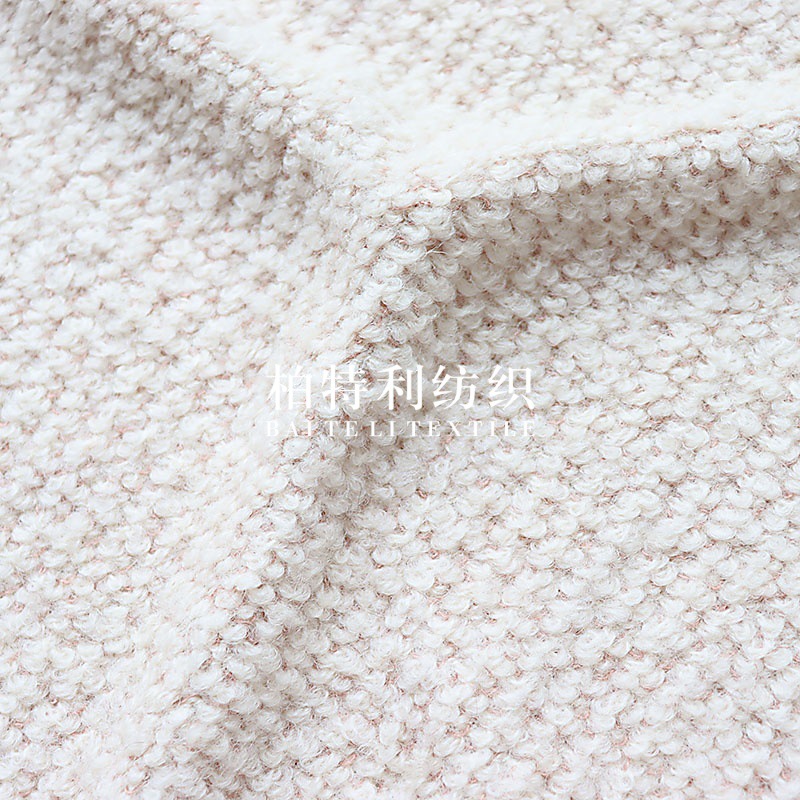 Picture of Tweed Style Mousse Velvet Fabric Knitted Wool Blended Loop Fashion Woolen Outwear Outwear Winter Fabric