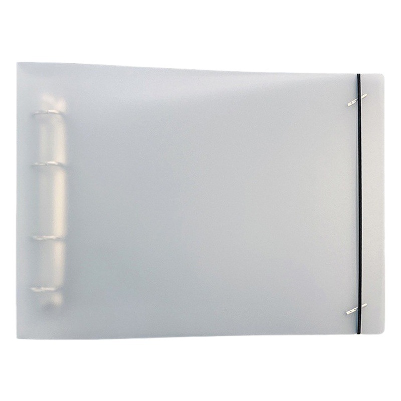 A4 Horizontal Binder Punched Folder 4 Holes Transparent PP Office Data File Storage Folder in stock