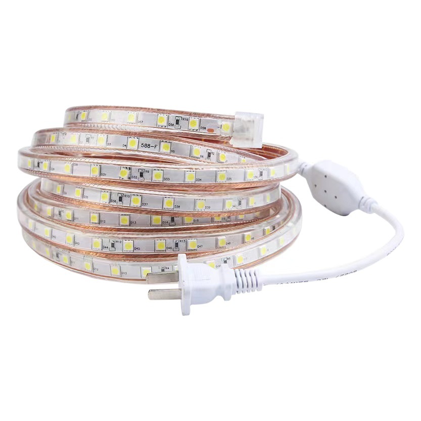LED Light Strip High Voltage 110V220V5050 Highlight Outdoor Waterproof Flexible Light Strip Patch Cross Border Light Strip