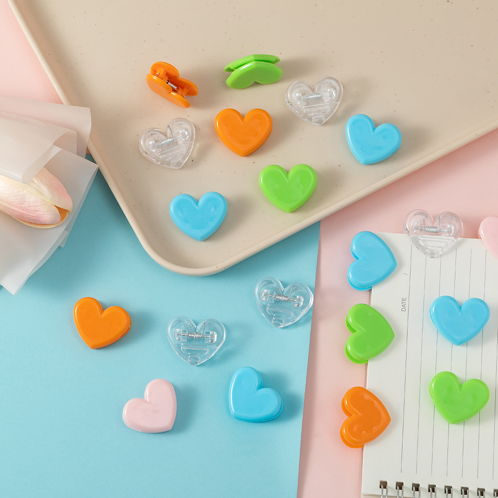 Picture of Japanese girl heart cute pink decorative small clip love clip decorative photo clip material storage clip sealing clip