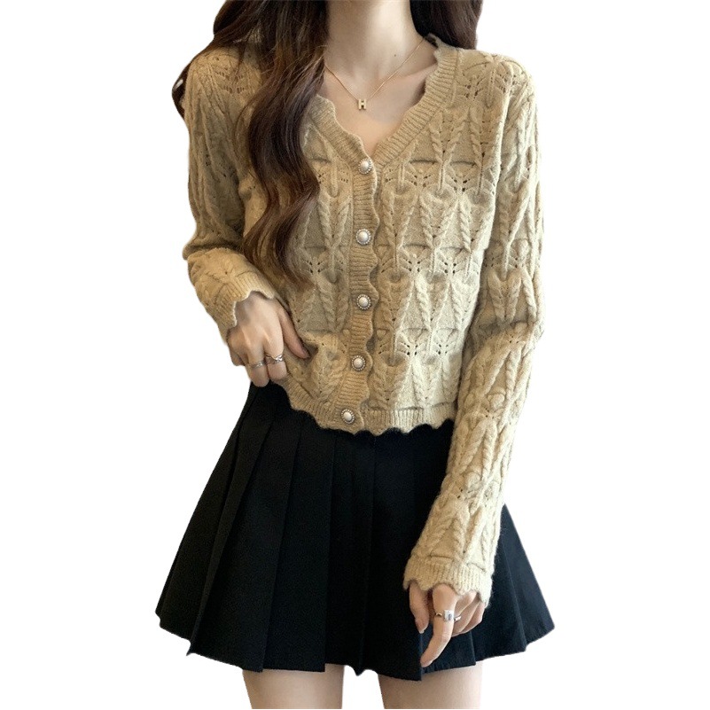 Xiaoxiang Style Knitted Cardigan Sweater Women's Spring and Autumn New Loose Slimming Elegant High-grade Design Western Style Top