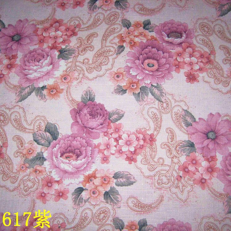 Picture of Manufacturer's Ready Stock 2.8m Wide Polyester Imitation Linen Jacquard Bamboo Plaid Cloth Flower Pattern Rich Cross Plaid Bamboo Cloth