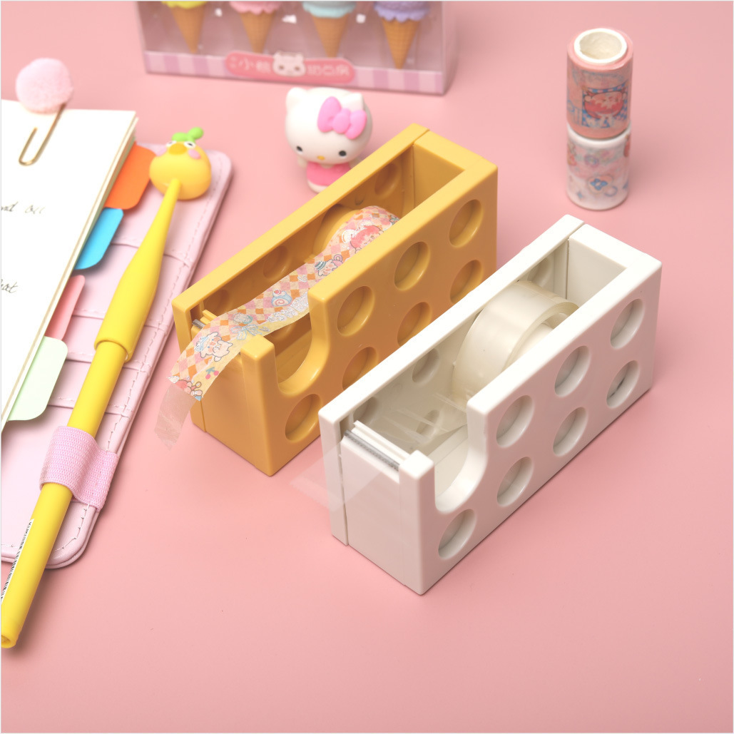 Tape Cutter Korean ins Cute Stationery Tape Seat Portable Mini Small Tape Tape Tape Machine Hibiscus Caragana