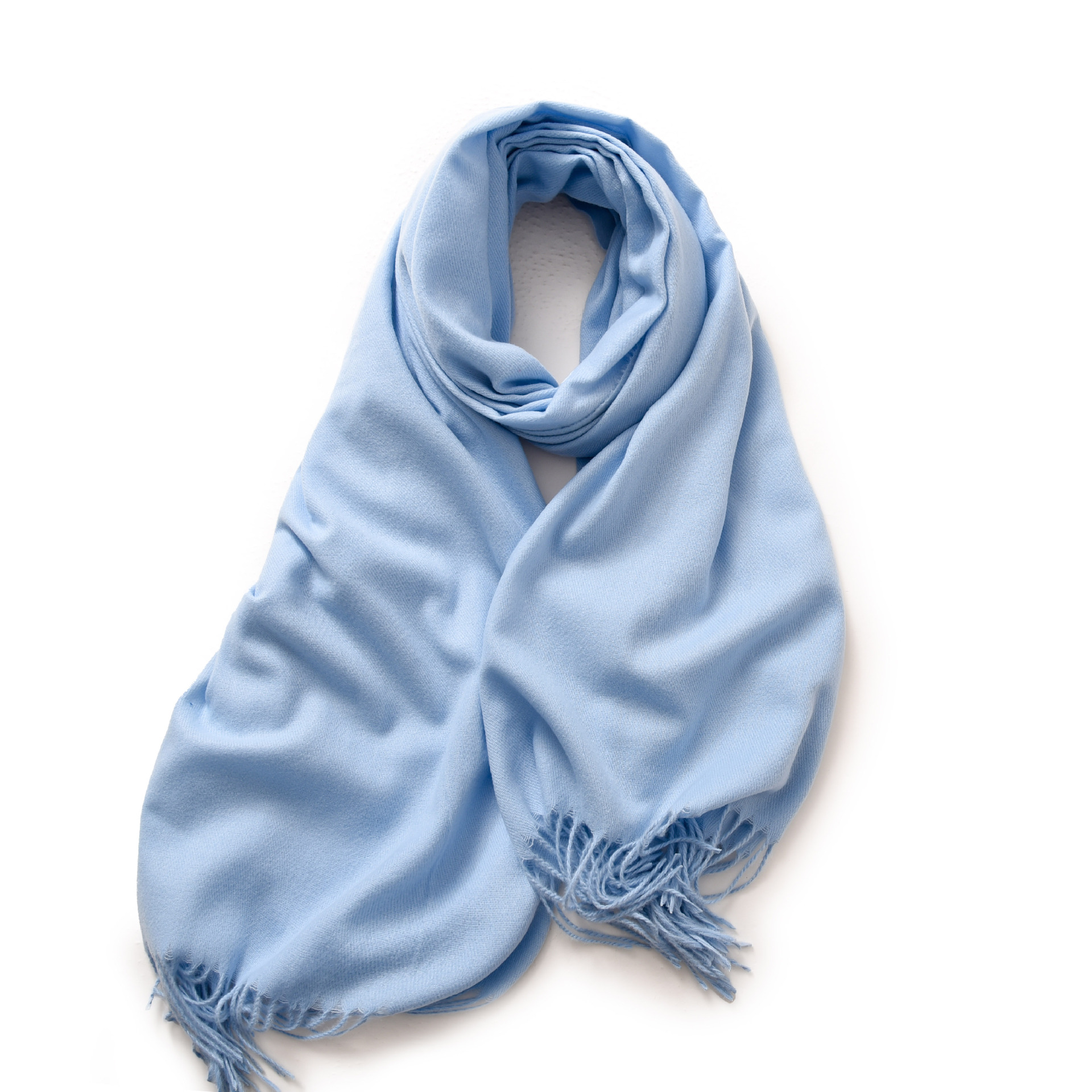 Picture of 2025 Red Scarf Women's Winter Cashmere Solid Color Scarf Shawl High-grade Warm Korean Style Tassel Scarf Men's All-match Scarf